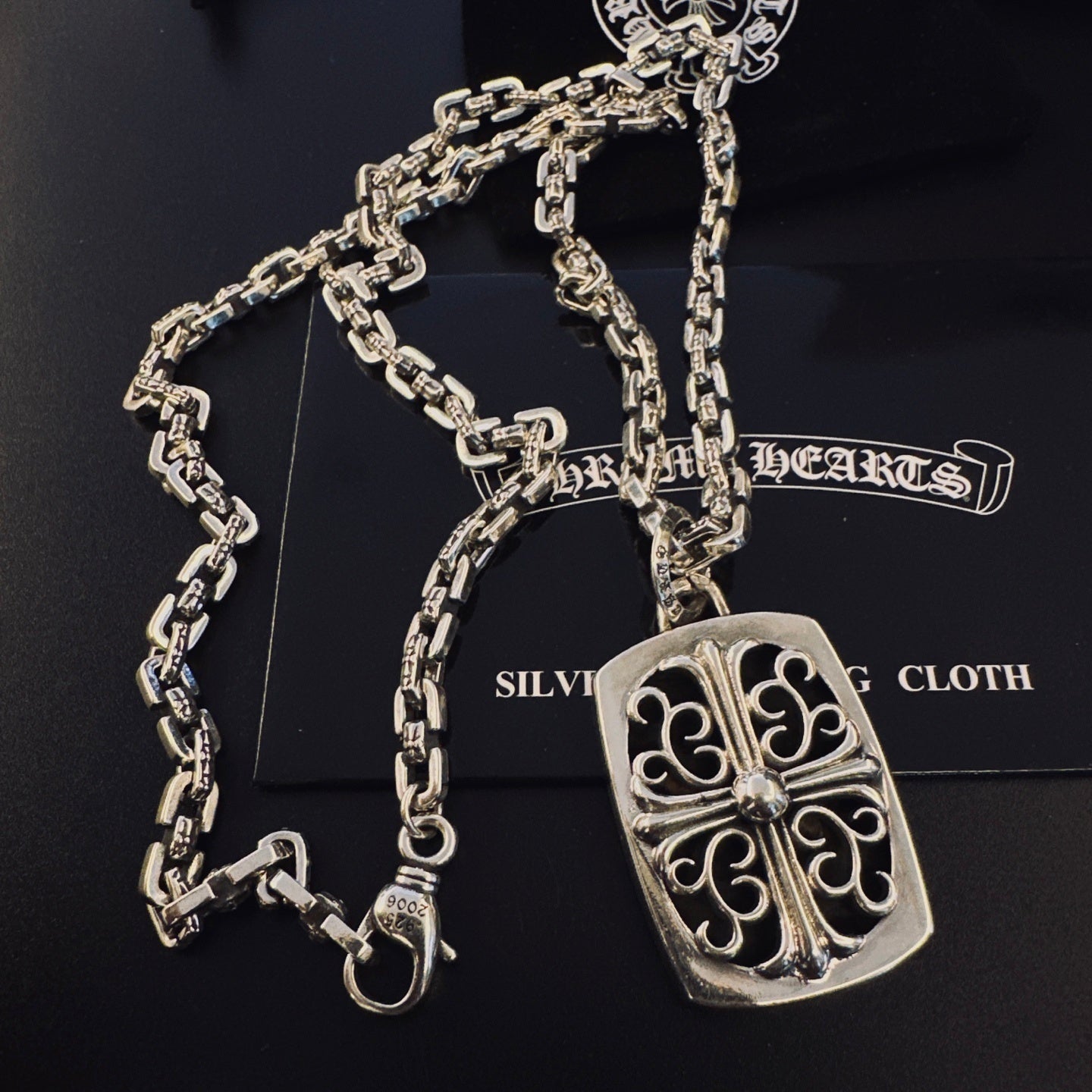 Collar Chrome Corazones Cromados