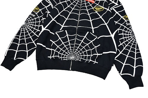SUPR3ME X V4NS0N LEATHERS X SPIDER MAN HOODIE
