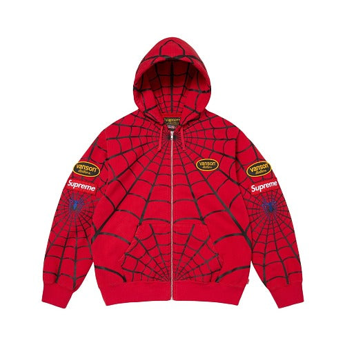 SUPR3ME X V4NS0N LEATHERS X SPIDER MAN HOODIE