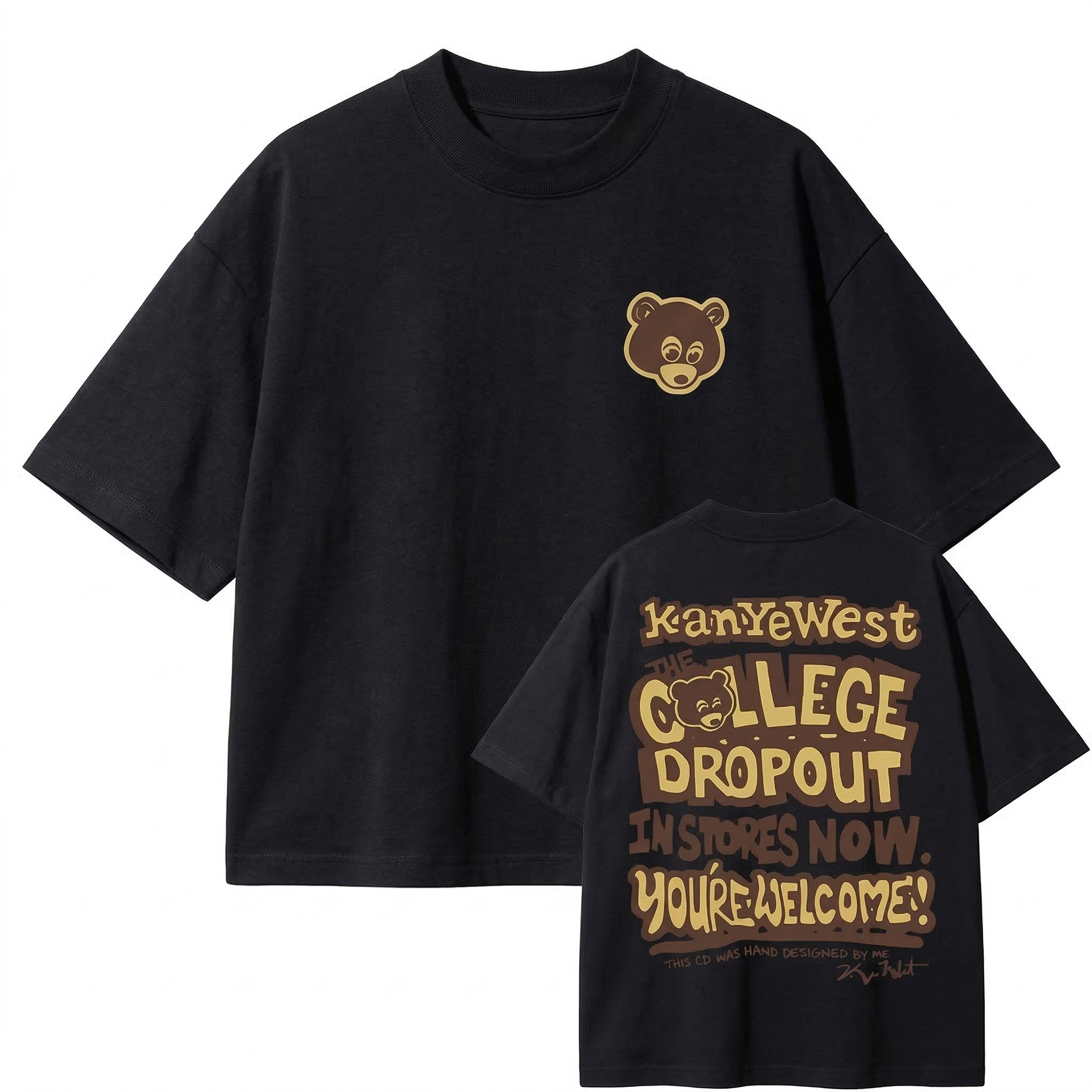 Camiseta de universitario que abandonó sus estudios