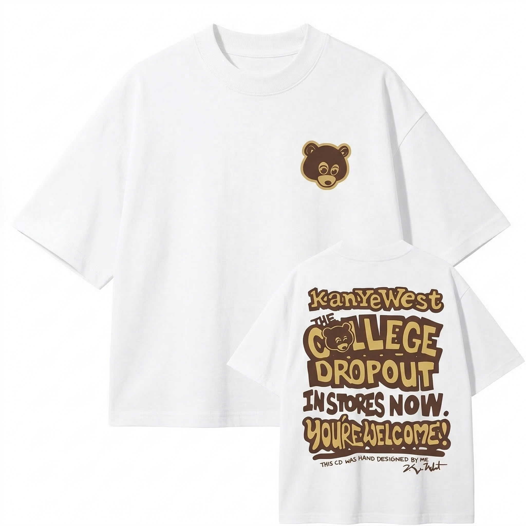 Camiseta de universitario que abandonó sus estudios