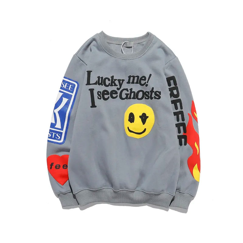 ¡Qué suerte! Sudadera con cuello redondo I See Ghosts