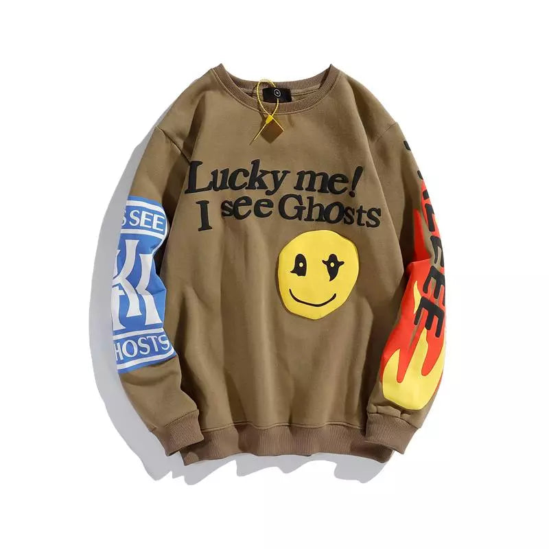 ¡Qué suerte! Sudadera con cuello redondo I See Ghosts