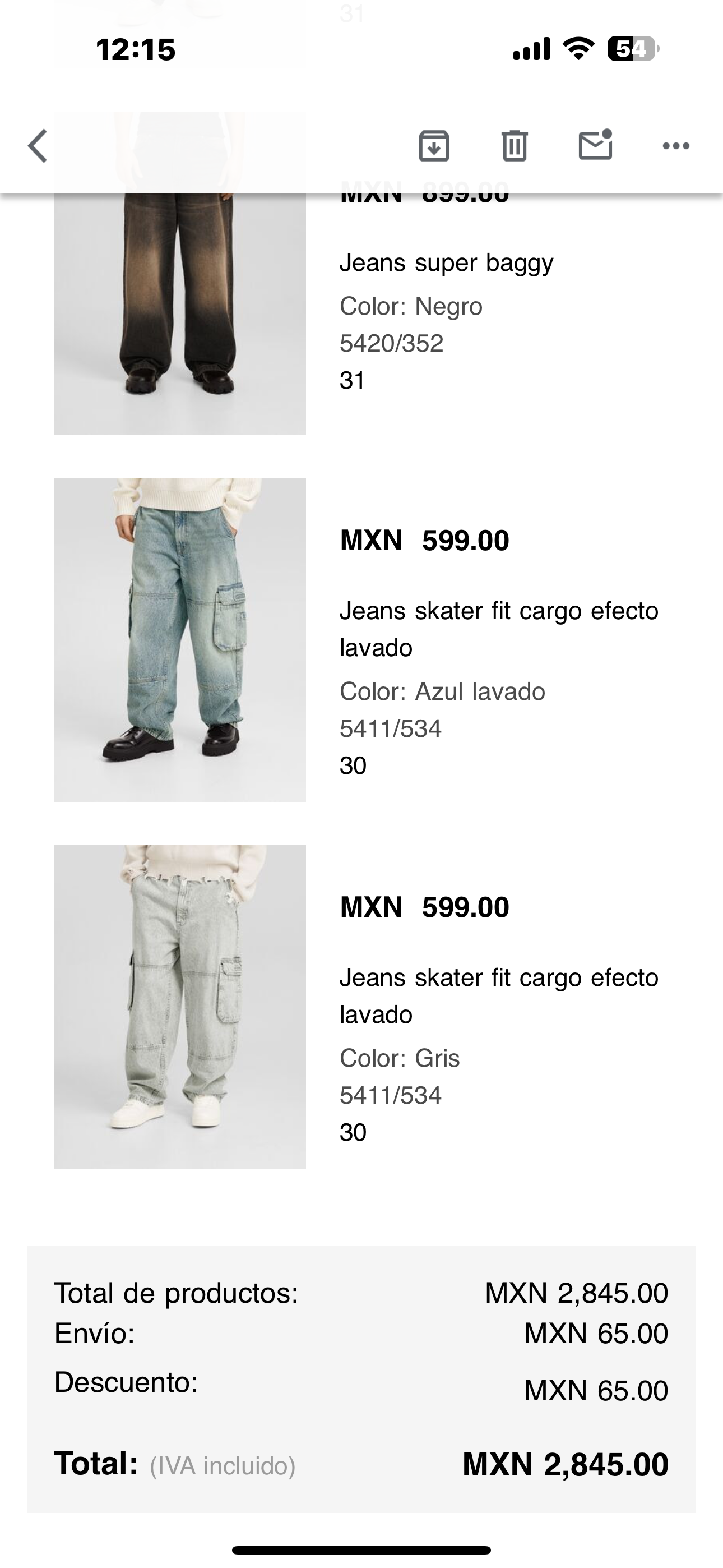 Jeans skater de Bershka
