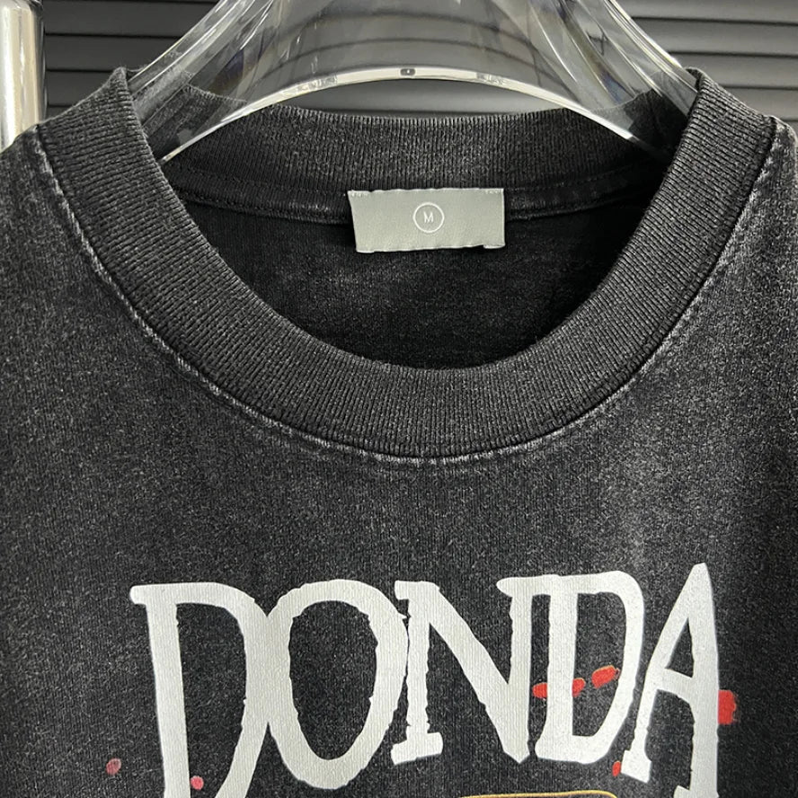 Camiseta Donda efecto desteñido