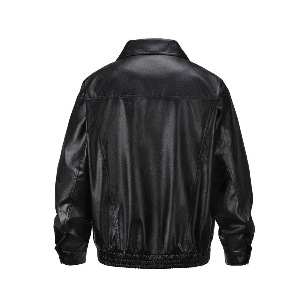 Chaqueta de cuero básica