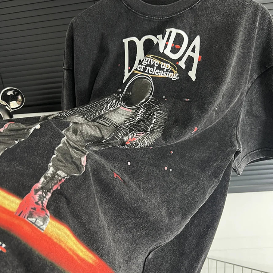 Camiseta Donda efecto desteñido