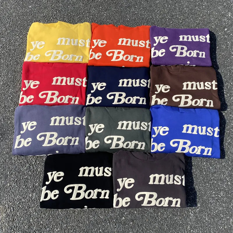 Sudadera con capucha "Ye Must Be Born Again"