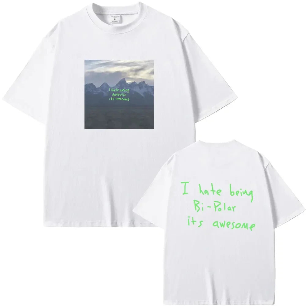 Camiseta con la frase "Odio ser bipolar"