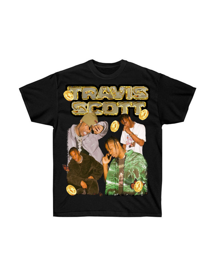 Camiseta dorada de Travis Scott
