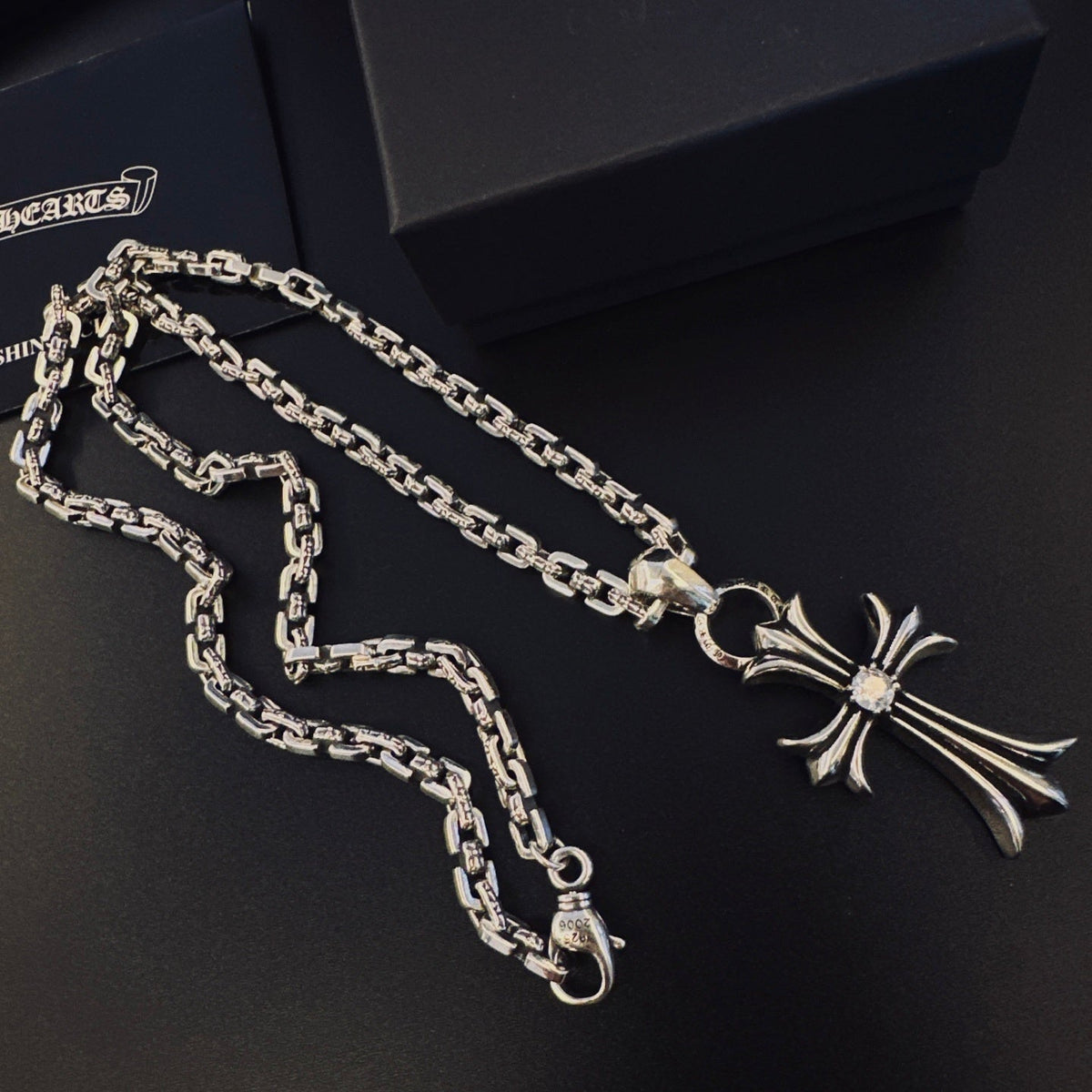 Collar Chrome Corazones Cromados