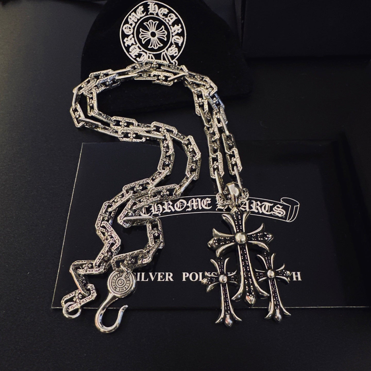 Collar Chrome Corazones Cromados