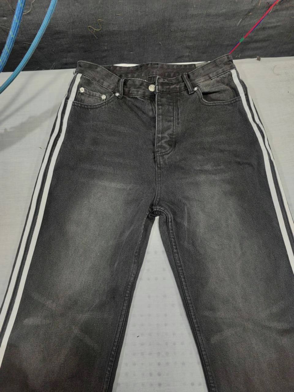 B4LEN CIAGA X 4D1DAS Pantalones Baggy Grandes Negro/AZUL