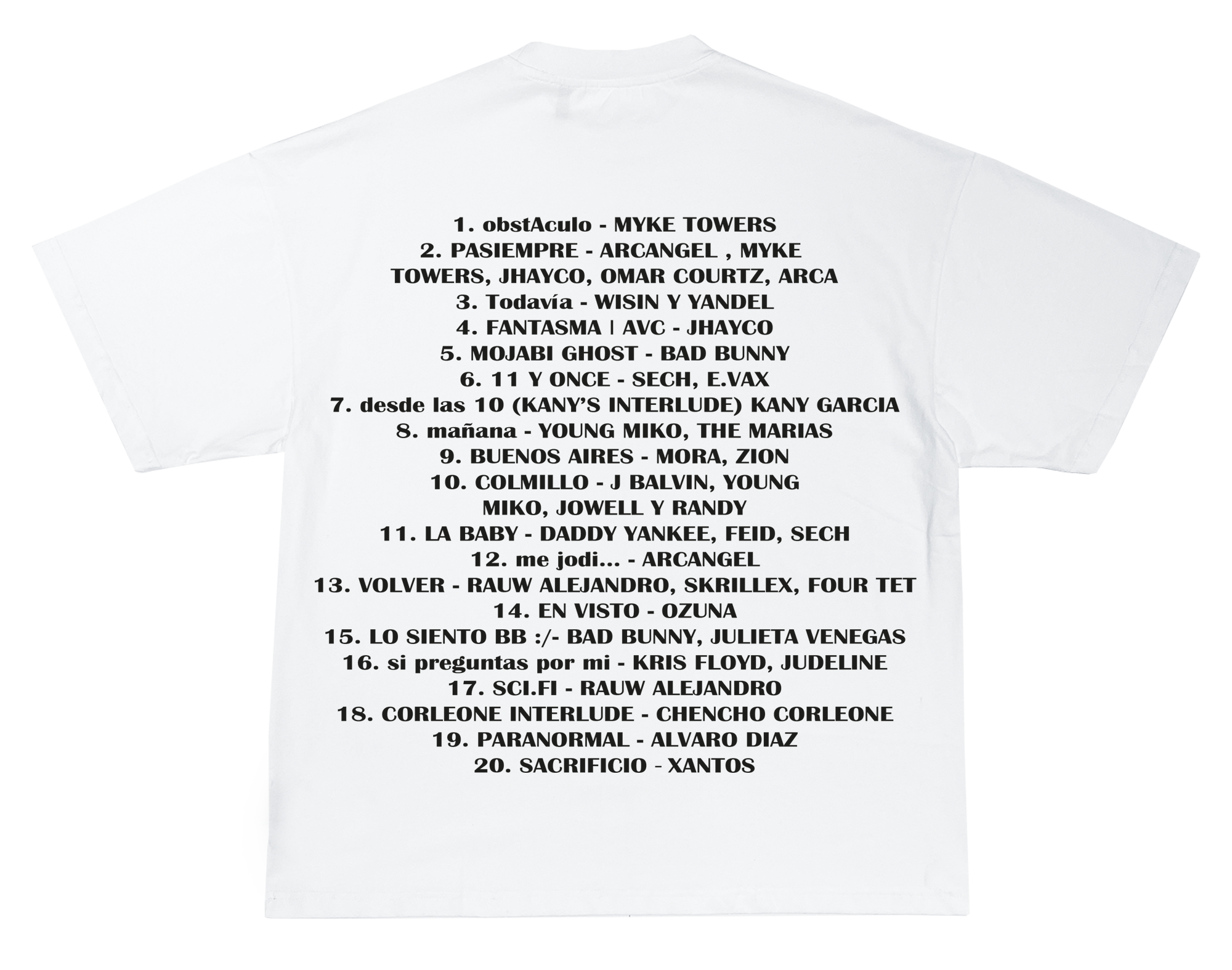 Data Tainy Tracklist Tee
