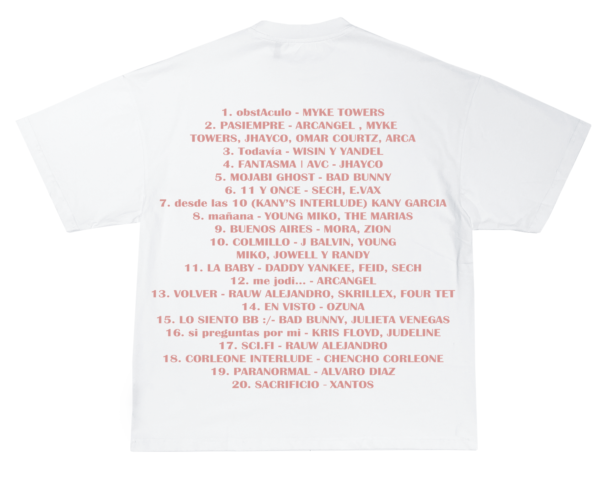 Data Tainy Tracklist Tee