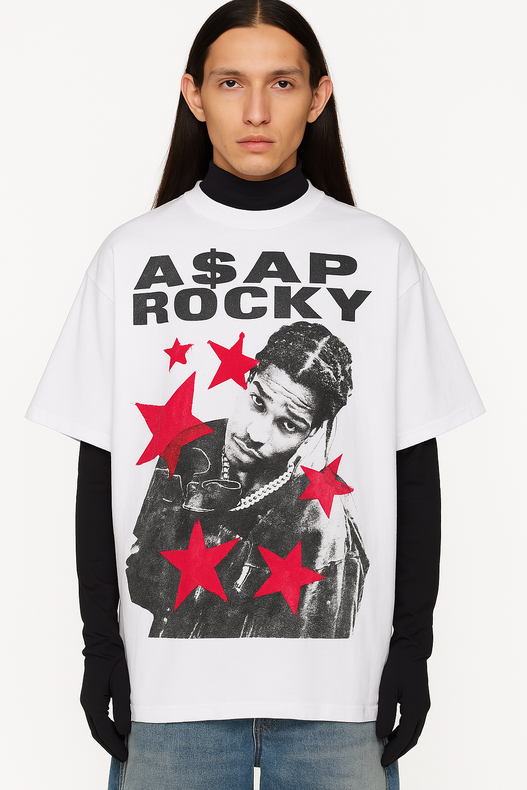 Camiseta Asap Rocky Estrellas