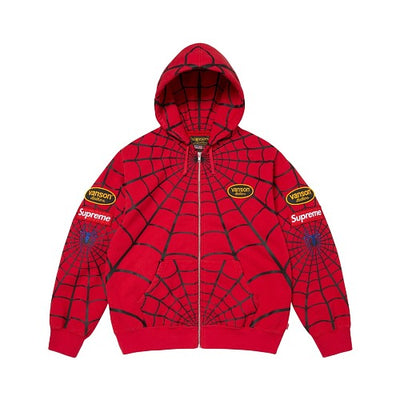SUPR3ME X V4NS0N LEATHERS X SPIDER MAN HOODIE