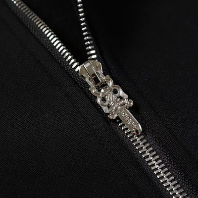 ZIPPER HOODIE CORAZONES CROMADOS