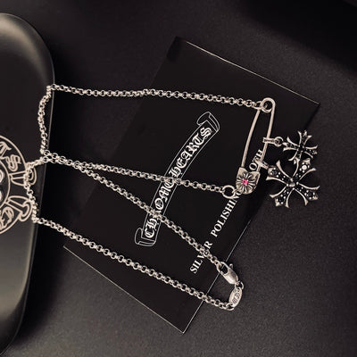 Collar Chrome Corazones Cromados