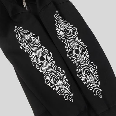 ZIPPER HOODIE CORAZONES CROMADOS