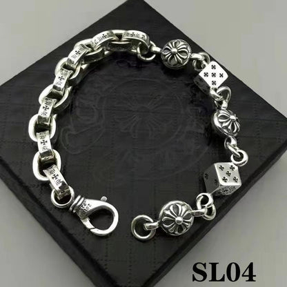 Esclavas Corazones Cromados Chrome