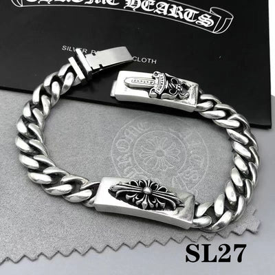 Esclavas Corazones Cromados Chrome