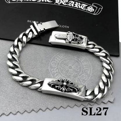 Esclavas Corazones Cromados Chrome