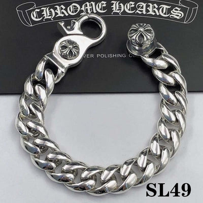 Esclavas Corazones Cromados Chrome