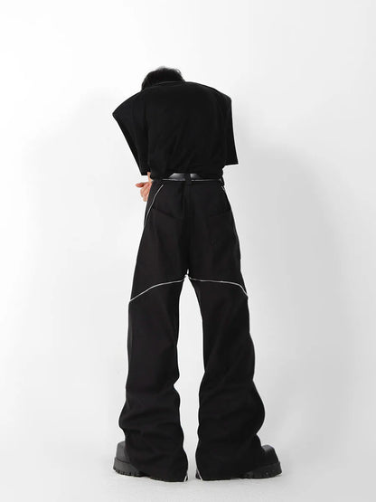 Retro Noir Zip Flares 