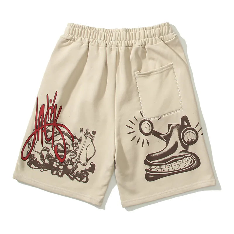 Cactus Jack Letter Graffiti Shorts MSTC