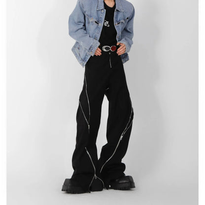 Retro Noir Zip Flares 