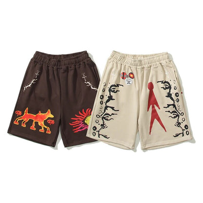 Cactus Jack Letter Graffiti Shorts