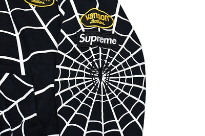 SUPR3ME X V4NS0N LEATHERS X SPIDER MAN HOODIE