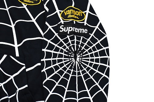SUPR3ME X V4NS0N LEATHERS X SPIDER MAN HOODIE