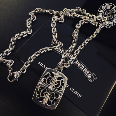 Collar Chrome Corazones Cromados