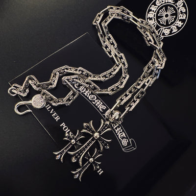 Collar Chrome Corazones Cromados