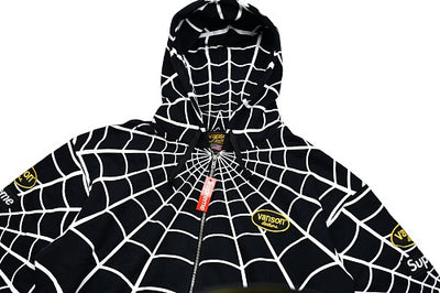 SUPR3ME X V4NS0N LEATHERS X SPIDER MAN HOODIE