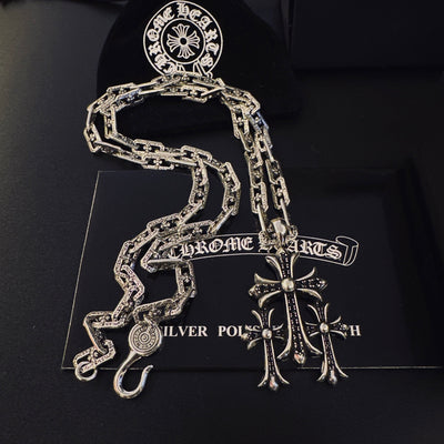 Collar Chrome Corazones Cromados